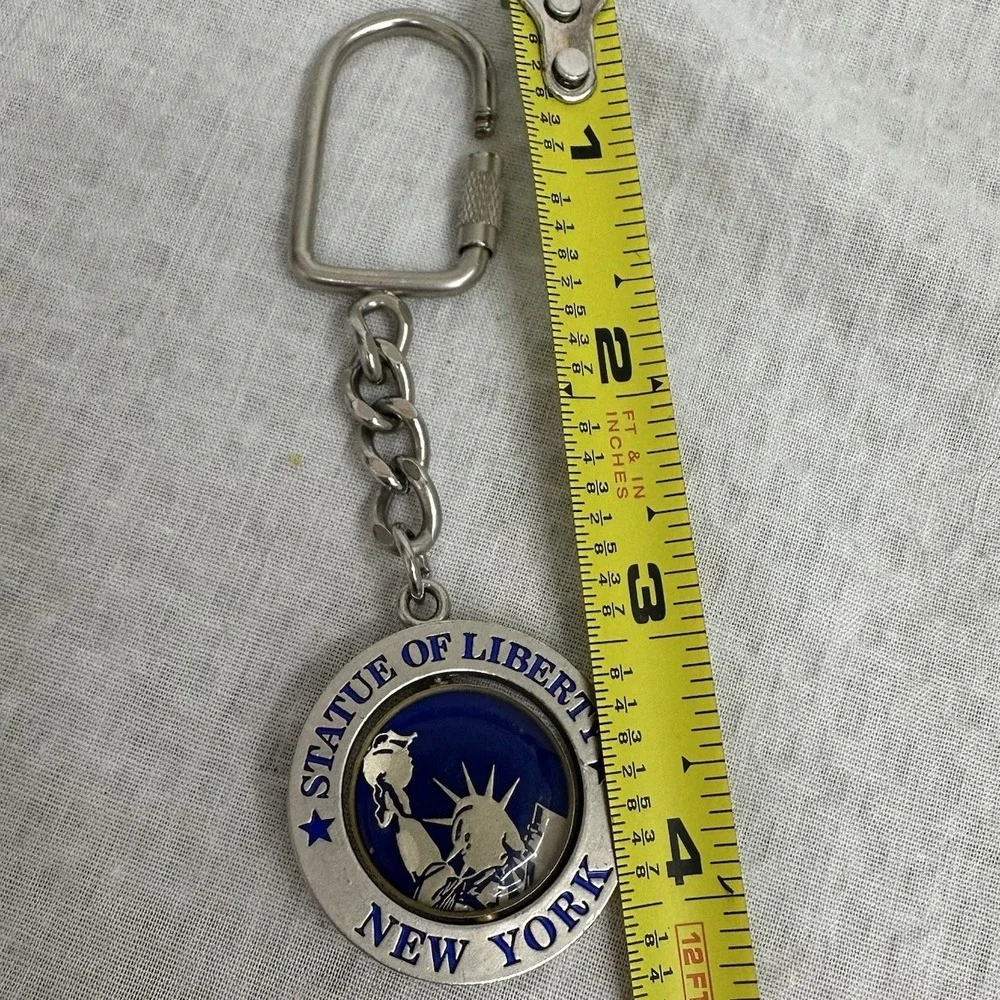Statue Of Liberty New York NY‎ Chrome Rotating Key Chain Keychain Souvenir Torch